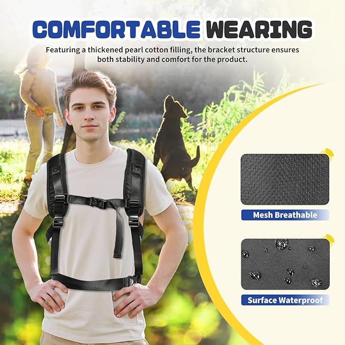 Dog Backpack Carrier, Legs-Out Front Carrier for Small Medium Dogs, Adjustable Breathable Front Carrier for Hiking, Cycling, Travel