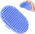 Dog Grooming Bath Brush, Pet Rubber Brush for Shower Scrubbing & Soothing Massage, Ideal for Long & Short Haired Dogs and Cats, Essential Puppy Accessories, Short-Pins [We Love Doodles]