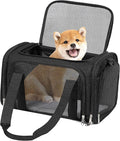 Discala Cat Dog Carrier Pet Carrier for Small Medium Cats Puppies Dog Carriers for Small Dogs Collapsible Soft Sided Cat Travel Carrier - Black 21 * 13 * 13