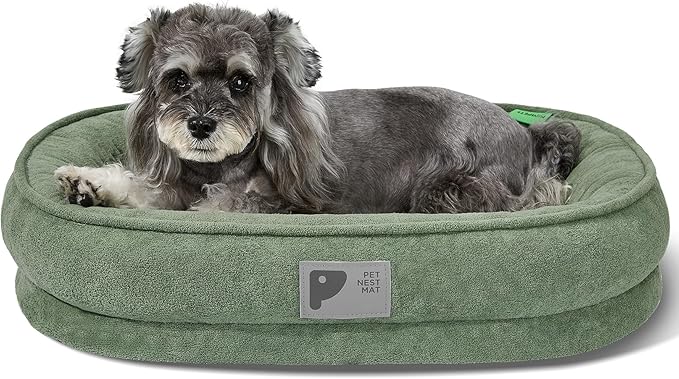 Orthopedic Dog Bed for Small Dog, Washable with Removable Cover&Non-Slip Bottom with Four-Sided Bolster Cushions,squishmallow Green S