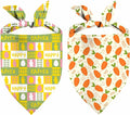 Easter Dog Bandana, 2 Pack Adjustable Holiday Party Pets Easter Egg Bandana Triangle Bibs Rabbit Dog Cat Scarf Set