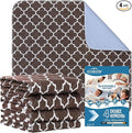 OUTCREATOR® Washable Bed Pads 34" x 36" (Pack of 4), Incontinence Mattress Protector, Anti-Slip Waterproof Underpads for Adults Kids Elderly Pets, Absorbency & Reusable Bedwetting Pads (Dark Brown)