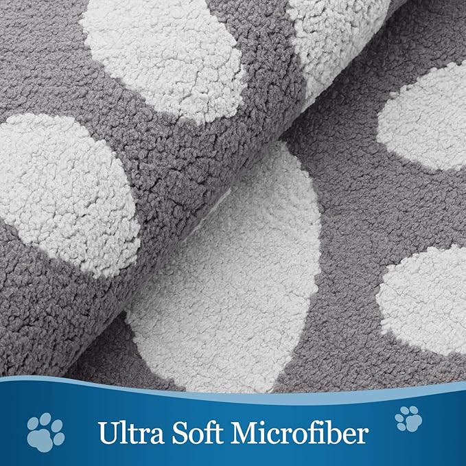 Buganda Dog Door Mat for Muddy Paws, Absorbent Dirt Trapper Washable Indoor Doormats, Non Slip Low-Profile Mud Mat for Dogs, Front Entrance Doormat for Inside Floor (47x32 Inches, Light Grey)
