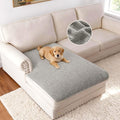 H.VERSAILTEX Non Slip Pet Couch Cover Chenille Dog Bed Protector Thick Soft Sofa Slipcover Pet Friendly Washable Couch Cushion Covers for Pets (40" x 50", Dove)