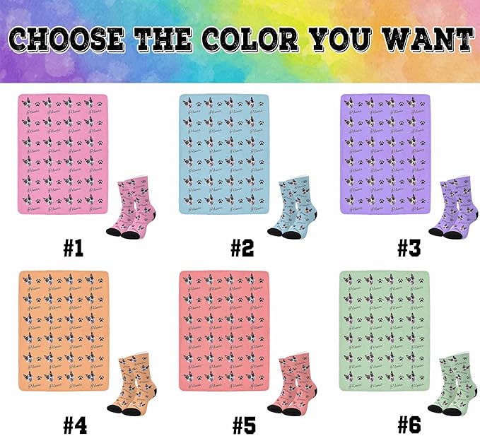 Personalized Paw Print Dog Blanket with Pet Name Face-Custom Puppy Blankets with Picture for Dogs-Customized Dog Memorial Throw Fleece Blanket-Loss of Pets Supplies Sympathy Gift for Bed Sofa Travel