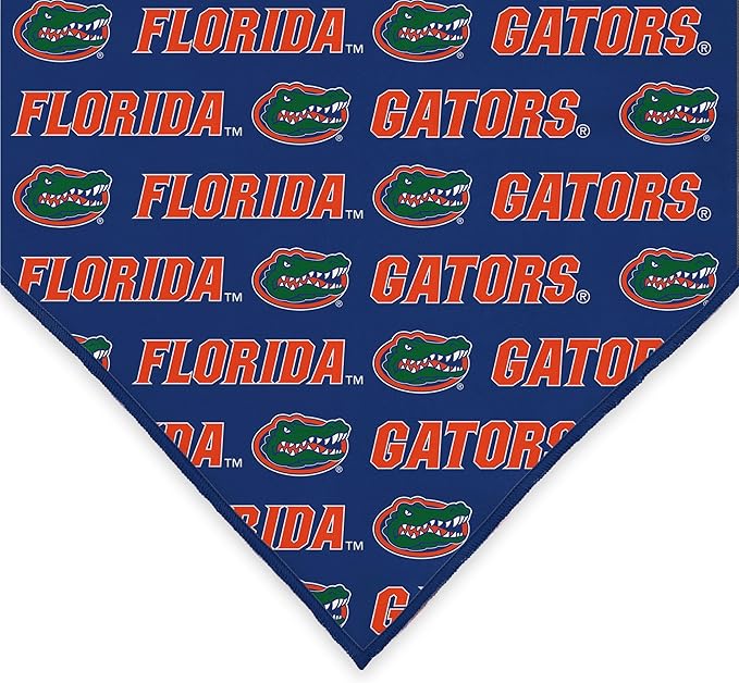 Florida Gators Officially Licensed Bandana for Dogs and Cats | Fits Pets Great Gift Idea | Easy-to-Tie (Large, 28")
