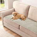 H.VERSAILTEX Plush Chenille Couch Cover for 3 Cushion Couch Anti Slip Washable Sofa Slipcovers Soft and Durable Furniture Protector for Dogs Cats Kids (27.5" x 59", Oatmeal)