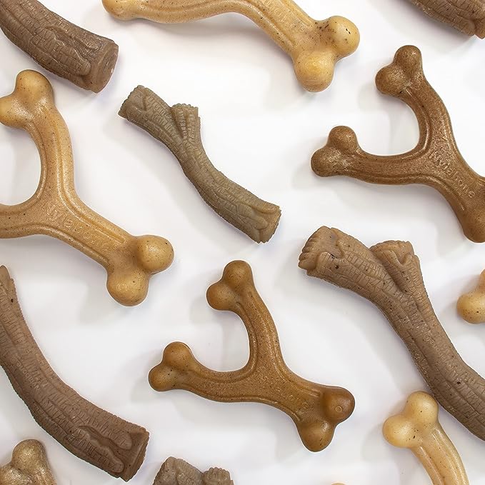 Nylabone Gourmet Style Wishbone Strong Chew Toy for Dogs, Bacon Flavor, Small - Up to 25 lbs, 1 Count