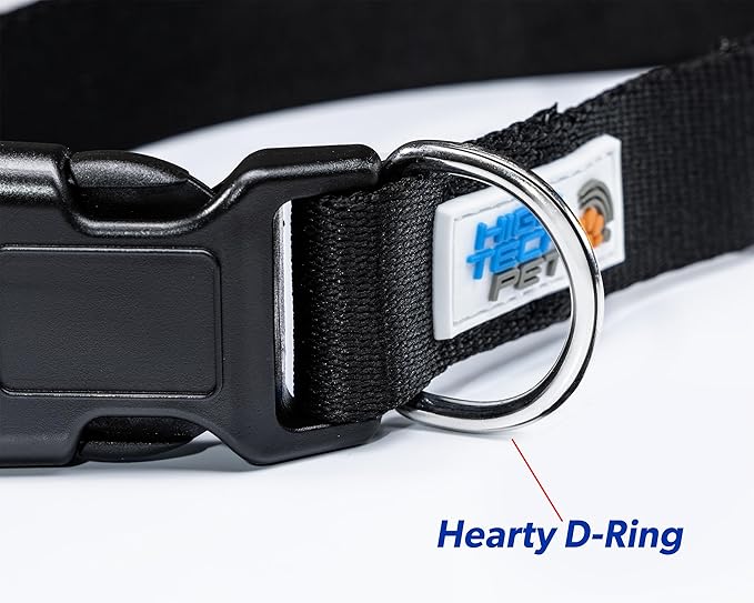 MS-5 Automatic Pet Door Collar, Genuine High Tech Pet Brand Dog Collar for Power Pet Doors - Deluxe Strap (Black, Extra Large) - DC-BLK-MS5-XL
