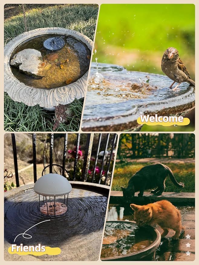 Bird Bath Purification Disk, 99.99% Copper Disc for Bird Bath Copper Disk Cleaner Safe for Outside Birds Fountain Disc Accessories, Fit for Outdoor Birdbath Bowl (2 pcs)