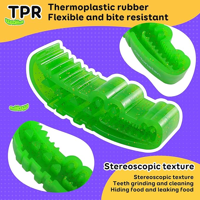 A refillable chew Toy for Small, Medium, and Large Dogs. A Three-in-one Indestructible chew Toy for Frozen Yogurt, Teething, and nibbling. Updated with a grooved Design.(Large)