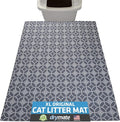 Drymate Cat Litter Box Mat, Litter Trapping Mat, Waterproof, Urine-Proof, Absorbent, Machine Washable, Soft on Paws, Contains Mess, Protects Floors, Kitten Supplies, Indigo Grey, 29x36 XL