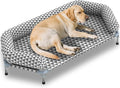 Orthopedic Dog Beds for Large Dogs - Removable Bolsters & cleanable Cover,Elevated Outdoor Dog Bed,Easy to Assemble,Up to 130lbs,Extra Large
