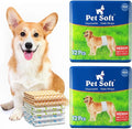 Pet Soft Disposable Male Dog Wraps - Dog Diapers for Male Dogs, Puppy Diapers 24pcs Medium
