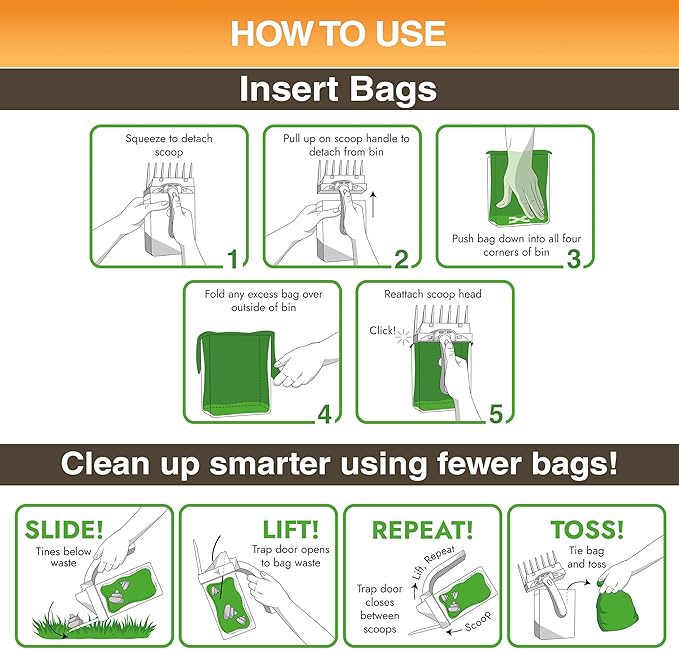 Neater Pet Brands Lift N’ Bag 2.0 Dog Pooper Scooper with Bag Attachment for Small to Large Dogs, New & Improved Design, 15 Refill Bags, Heavy Duty Dog Poop Scooper for Yard & Walks, One-Hand Use