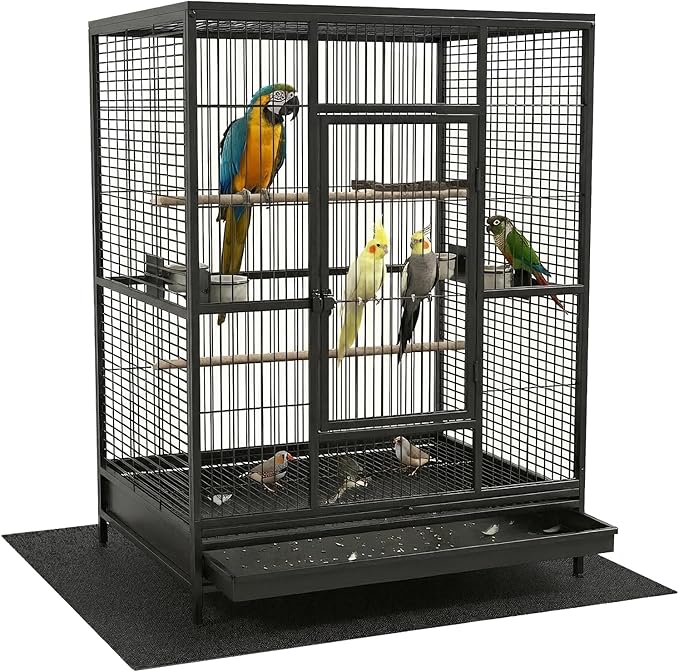 Under Pet Cage Mat for Bird Cages, Dog Kennels, Reptile Aquariums, Dog Kennels, Water-Resistant Pad for Hard Floors and Surfaces (X-Large)