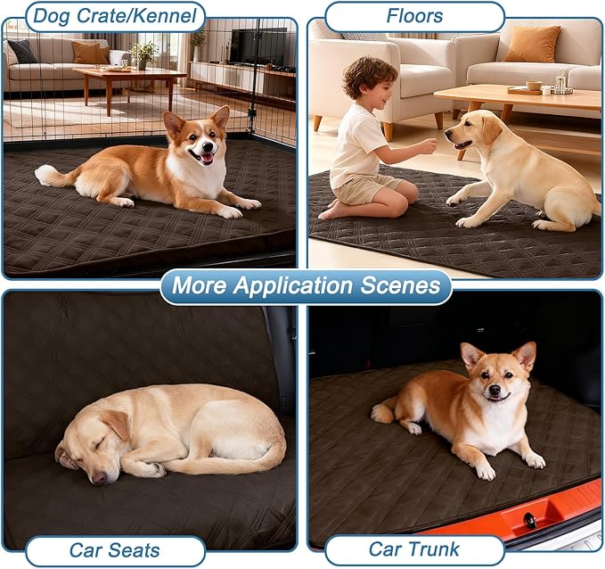 hyha Waterproof Dog Blanket, Reversible Pet Bed Blanket, Soft Sofa Couch Cover for Dogs Washable, Waterproof Pet Couch Covers for Sofa Puppy Cats Furniture Protector(52"x82", Chocolate/Chocolate)