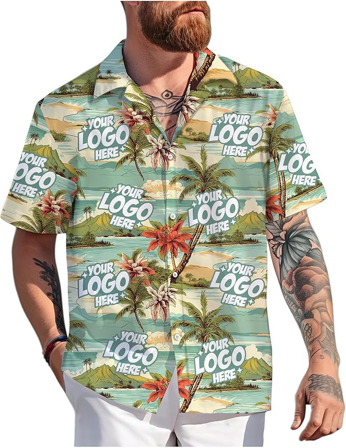 Custom Hawaiian Shirt with Face Photo Picture for Men Women Kids Youth Adult, Tropical Personalized Hawaiian Shirts Gift