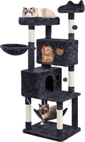 Yaheetech Multil-Level Cat Tree Cat House for Large Cats, 64.5in Cat Tower for Indoor Cats as Modern Activity Center with Scratching Posts & Platform & Perch & Hammock