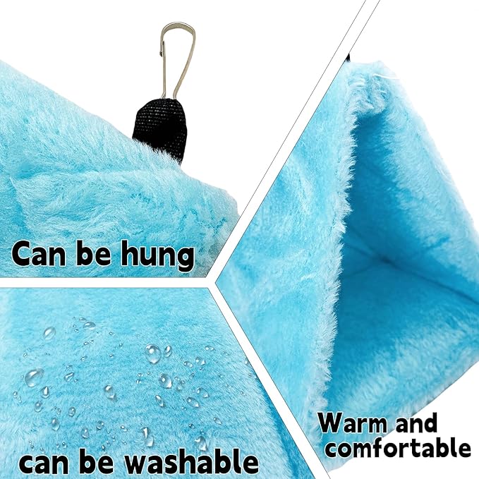 Tfwadmx 2Pcs Bird Tent Plush Hammock Hanging Warm Hut Nest for Cage 6.3''X5.1''X4.7'' Parrot Snuggle Sleeping Bed Hideaway Cave for Eclectus Parakeet Cockatiels Cockatoo Conure Lovebird