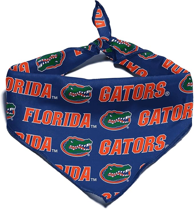 Florida Gators Officially Licensed Bandana for Dogs and Cats | Fits Pets Great Gift Idea | Easy-to-Tie (Large, 28")