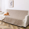Waterproof Couch Cover for Dogs Washable, Reversible Dog Bed Blanket Pet Sofa Furniture Protector(68x82 Inch, Cream+Khaki)