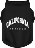 Discover Cozy Cotton Canine Wear: Soft, Lightweight, and Breathable Dog Shirt Vest with Eye-Catching Graphics(California), Keeping Your Furry Friend Warm and Comfy! Black S