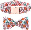 Dog Collar - Rugby with Flower Pet Collar Bows for Dogs Bowtie Pet Collar Adjustable Dog Collar Girl Boy Puppy Collar for X-Small Dogs
