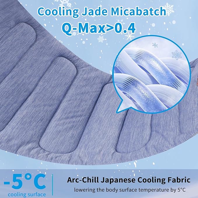 Cooling Mat for Large Dogs - Double-Sided Waterproof & Cool, Q-MAX>0.47, Portable Dog Cooling Mat for Summer. (L - 35.5''x23.6'')