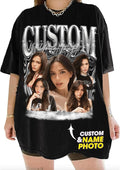 NAZENTI Custom Bootleg Rap Tee, Custom T-Shirts with Picture, Retro Custom Bootleg, Valentine's Gifts for Him Her