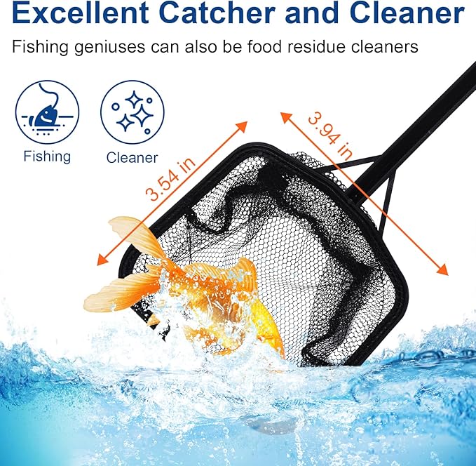 Fish Tank Cleaner Kit, Gravel Vacuum for Aquarium, Fish Tank Aquarium Vacuum Gravel Cleaner, Aquarium Siphon with Magnetic Fish Tank Glass Cleaner, Aquarium Cleaning Tools Water Changer