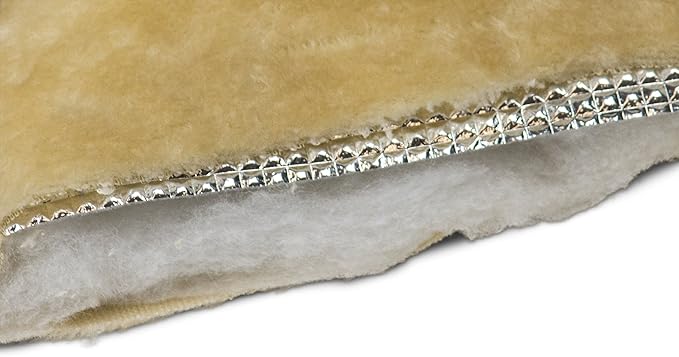 Furhaven ThermaNAP Self-Warming Cat Bed for Indoor Cats & Large/Medium Dogs, Washable & Reflects Body Heat - Quilted Faux Fur Reflective Bed Mat - Snow Leopard, Large (Pack of 3)