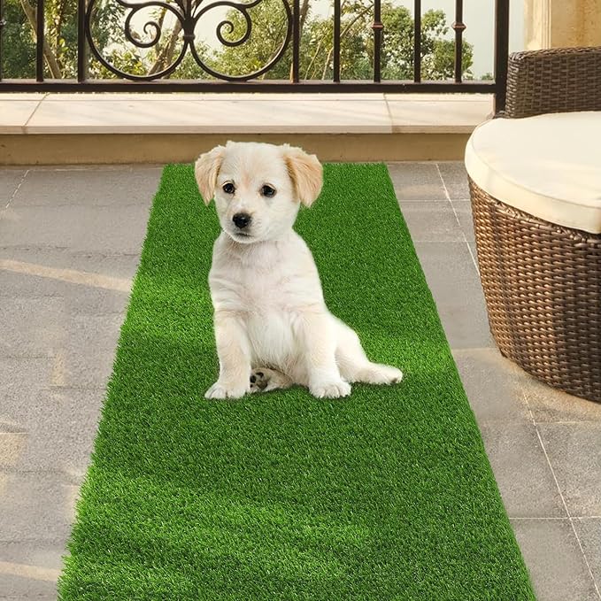 Bsmathom Artificial Grass Rug - Indoor/Outdoor, Fake Grass Turf for Patio, Balcony & Garden - 2x6Ft