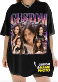 NAZENTI Custom Bootleg Rap Tee, Custom T-Shirts with Picture, Retro Custom Bootleg, Valentine's Gifts for Him Her