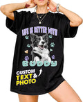 Mit & Mia Custom Your Own Bootleg Rap Shirts for Boyfriend Girlfriend Face Shirt with Photo Gift for Him Her Pet Lovers