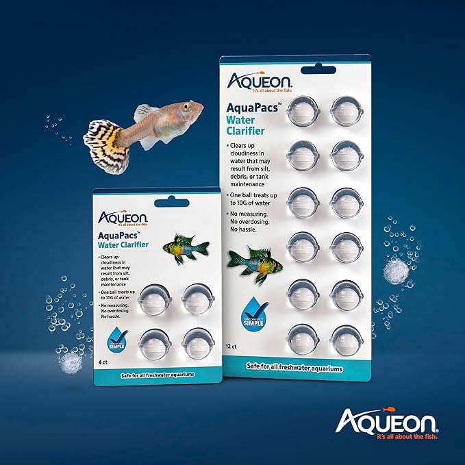 Aqueon AquaPacs Water Clarifier 12 Pack, 10 Gallon