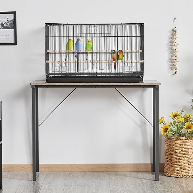 Yaheetech 30‘’ Flight Bird Cage Stackable Design for Small and Medium Birds with Slide Out Tray and Bottom Grate Budgies Cockatiels Lovebirds Canaries Parakeet Cage