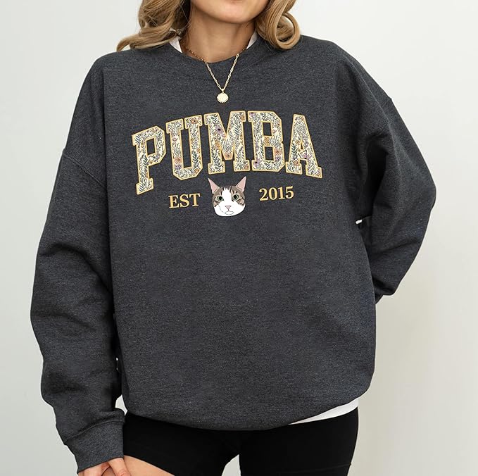 Custom Pet Sweatshirts with Photo and Name, Personalized Dog Sweatshirt, Gifts for Dog Mom, Dad