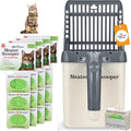 Neater Pet Brands Neater Scooper Standard Cat Litter Scoop, 195 Refill Bags – Mess-Free Cat Litter Scooper with Bag, Spill-Proof Kitty Box Sifter, Bin Doubles as Scoop Holder, For Single-Cat Household