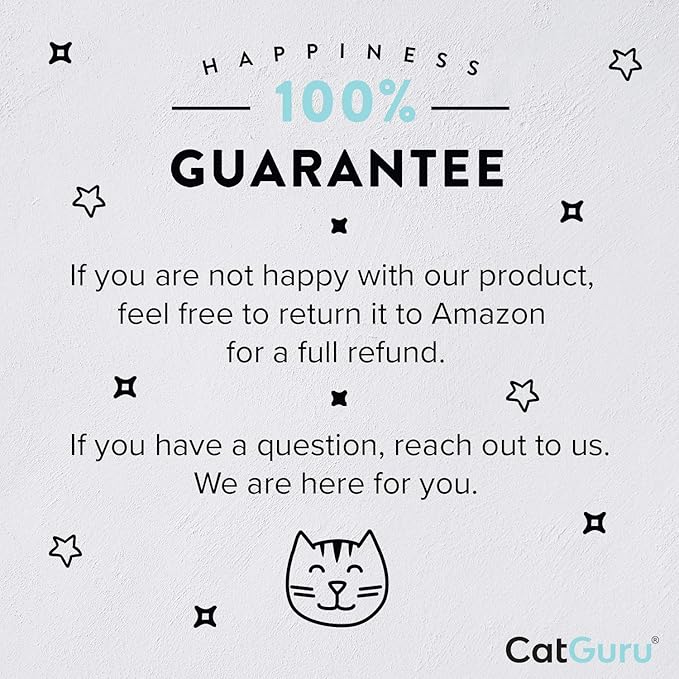 CatGuru Cat Litter Scoop, Jumbo Litter Scoop, Litter Scooper with Deep Shovel & Long Handle, Super Fast Sifter, Durable Kitty Litter Scoop, Cat Stuff, Kitten Supplies (Black)