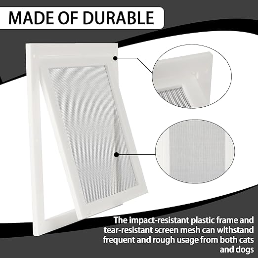 20-Pack Disposable Litter Box Waste Receptacles Compatible with Littermaid Waste Receptacles, and 7.87" x 9.84" Pet Screen Door Flap Compatible with Doggy Fits Dogs & Cats Under 30 Lbs