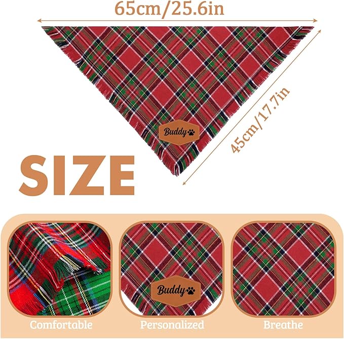 Personalized Dog Gifts Withe Name Custom Dog & Cat Bandana Personalized Pet Neckwear Dogs Costume Accessories for Small Medium Large Dogs Cats Birthday Valentines Day Gifts