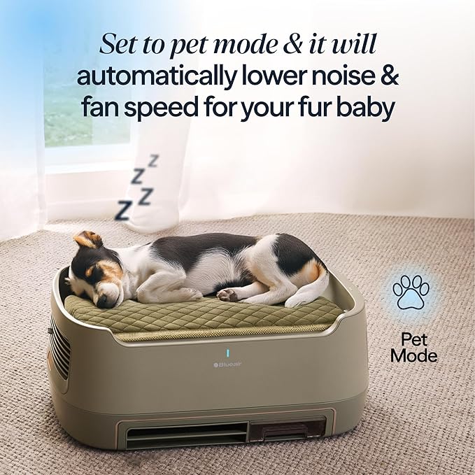 Blueair PetAir Air Purifier for Pets with Built-In Pet Bed, H13 True HEPA, 5-Stage Filtration, Smart Auto Mode, Removes Pet Dander, Hair, Odors & Allergens, Large Rooms up to 1300 sq ft