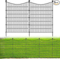 5 Panels No Dig Dog Fence Outdoor for Yard, 40 in(H) X 12 ft(L) Decorative Tall Garden Fence Animal Barrier, Rustproof Metal Wire Garden Edging and Borders, Temporary Fencing Stakes