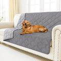 Smiry Waterproof Dog Bed Cover Blanket 52x82, Soft Reversible Pet Blanket, Washable Leakproof Cats Dogs Couch Cover for Sofa, Couch, Furniture, Grey/Light Grey
