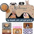 Personalized Dog Cat Mat with Name Photo Custom Placemat Feeding Mats for Food and Water Customized Non-Slip Waterproof Doormat for Bowls Outdoor Indoor Floors Gifts for Pet Owner