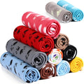 Tegeme 12 Pieces Fleece Blankets for Pets Dog Puppy Paw Print Cat Bedding Cover Blanket for Small Animals Pig Cage Liner Sleep Mat Pad Kitten Soft Warm(Cute Style,16 x 24 Inches)