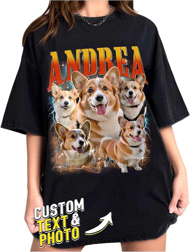 Custom Bootleg Rap Tee, Personalized Girlfriend Vintage Graphic T-Shirt, Photo Shirt, Valentine Birthday Gifts