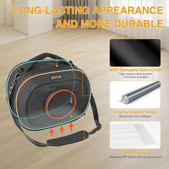 Airline Approved Cat Carrier 17" x 12.5" x 9", Fully Removable with Thick Double-Sided Padding, Breathable & Portable for Cats, Rabbits, Hamsters Under 12 lbs