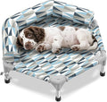 Orthopedic Dog Bed - Beds Bolster,Cooling Elevated Dog Beds with Metal Frame,Raised Dogs Bed,Easy to Assemble,Up to 50 lbs,Small (24.5" L x 24.5" W x 6.7" Th)